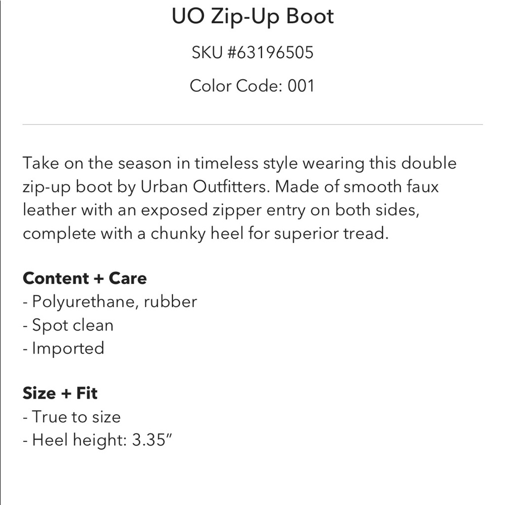NWT Urban Outfitters Zip-Up boot black (8) - Picture 6 of 14